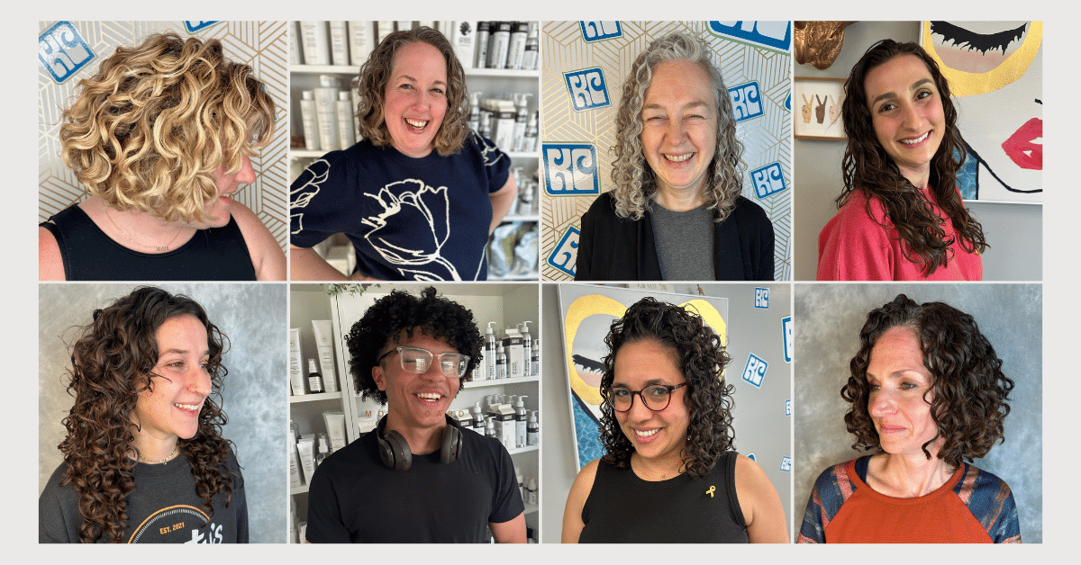 Happy clients after the best curly haircut in Pittsburgh